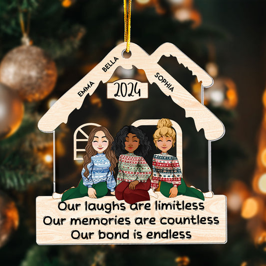 Our Bond Is Endless - Personalized Acrylic Ornament