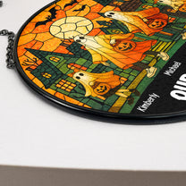 Our Bootiful Family - Personalized Stained Glass Window Hanging Suncatcher