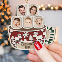 Our Family 2024 - Personalized Wooden Photo Ornament