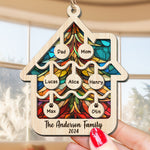 Our Family At Christmas 2026 - Personalized Suncatcher Ornament