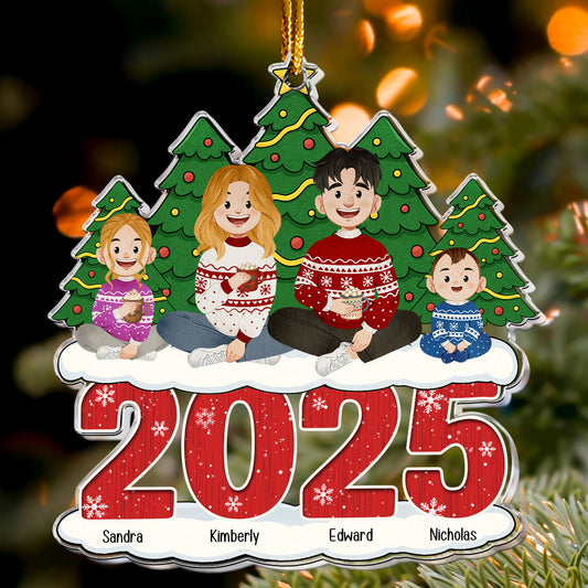Our Family Christmas 2025 - Personalized Acrylic Ornament