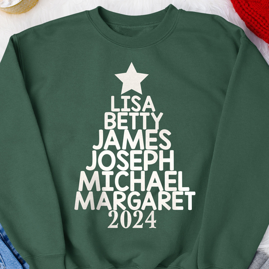 Our Family Christmas Tree 2024 - Personalized SweatShirt