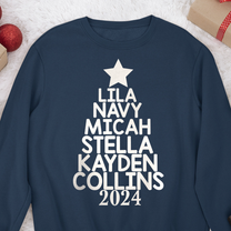 Our Family Christmas Tree 2024 - Personalized SweatShirt