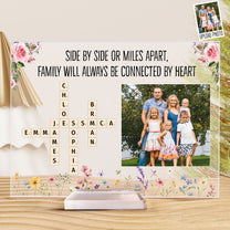 Our Family Love, Name Scrabble Style - Personalized Acrylic Photo Plaque