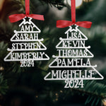 Our Family Names 2026 Christmas Tree - Personalized Metal Ornament
