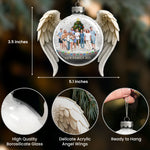 Our Family Photo Christmas Ornament - Personalized Glass Photo Ornament