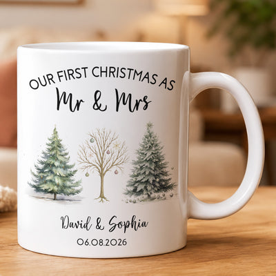 Our First Christmas As Mr & Mrs - Personalized Mug