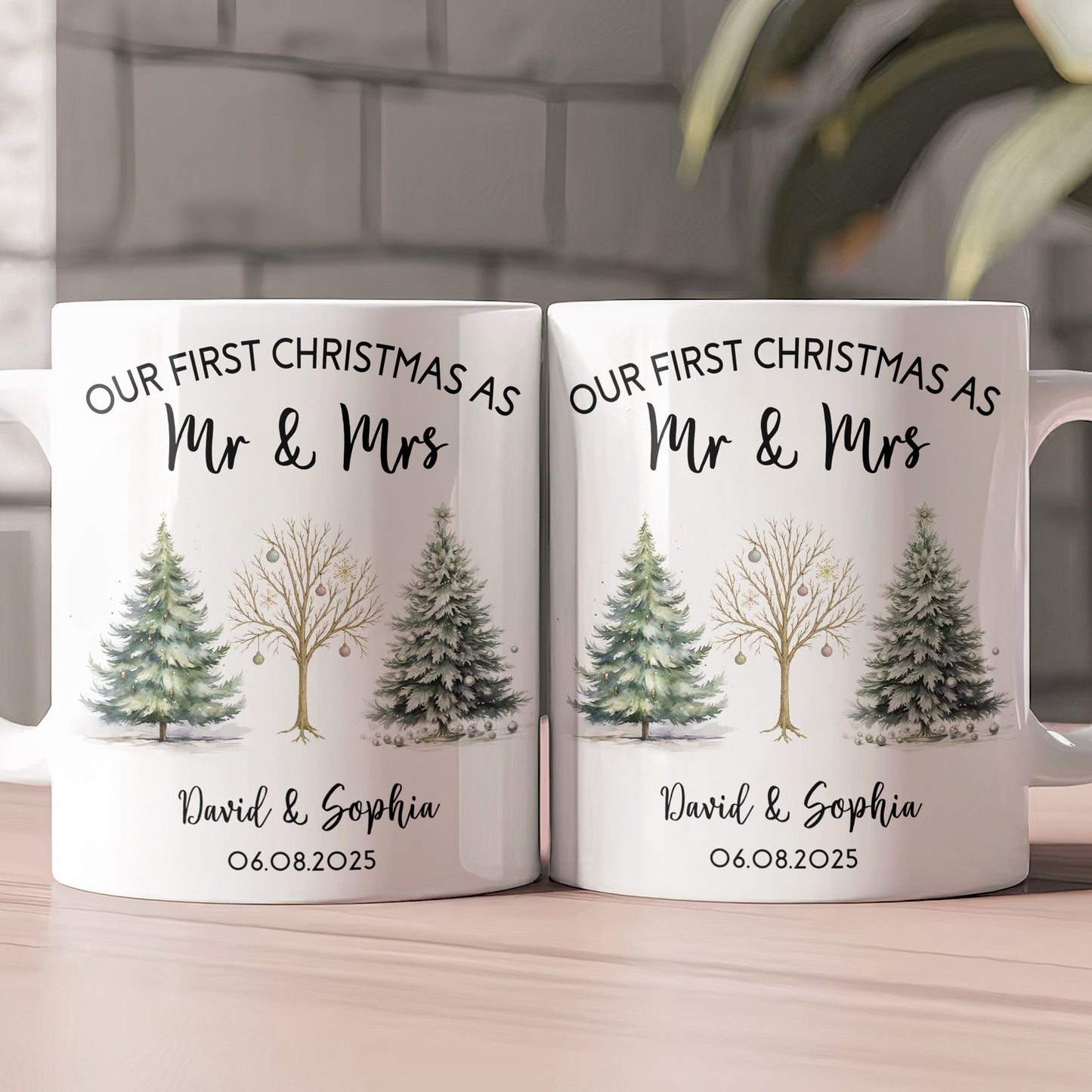 Our First Christmas As Mr & Mrs - Personalized Mug