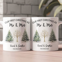 Our First Christmas As Mr & Mrs - Personalized Mug
