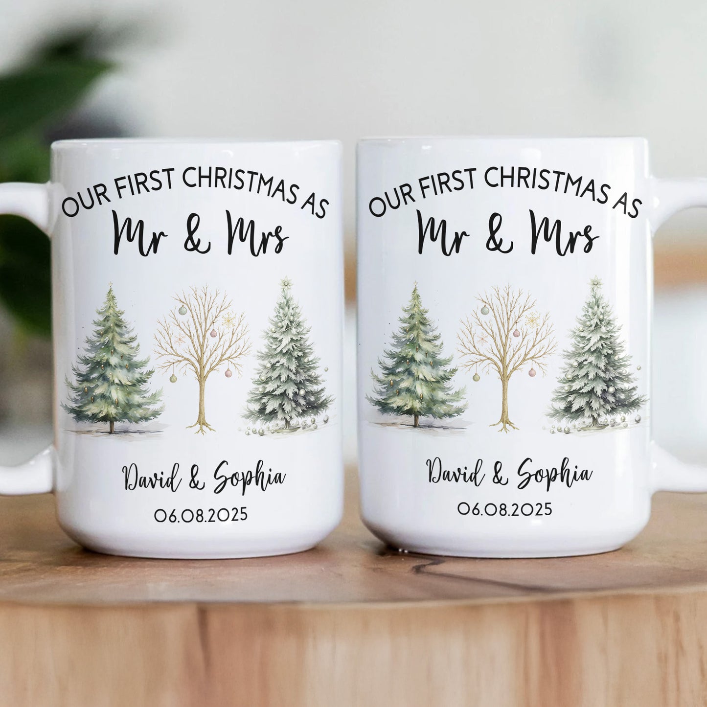 Our First Christmas As Mr & Mrs - Personalized Mug