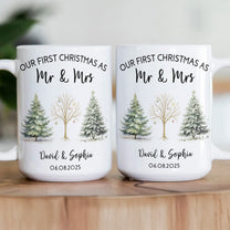 Our First Christmas As Mr & Mrs - Personalized Mug