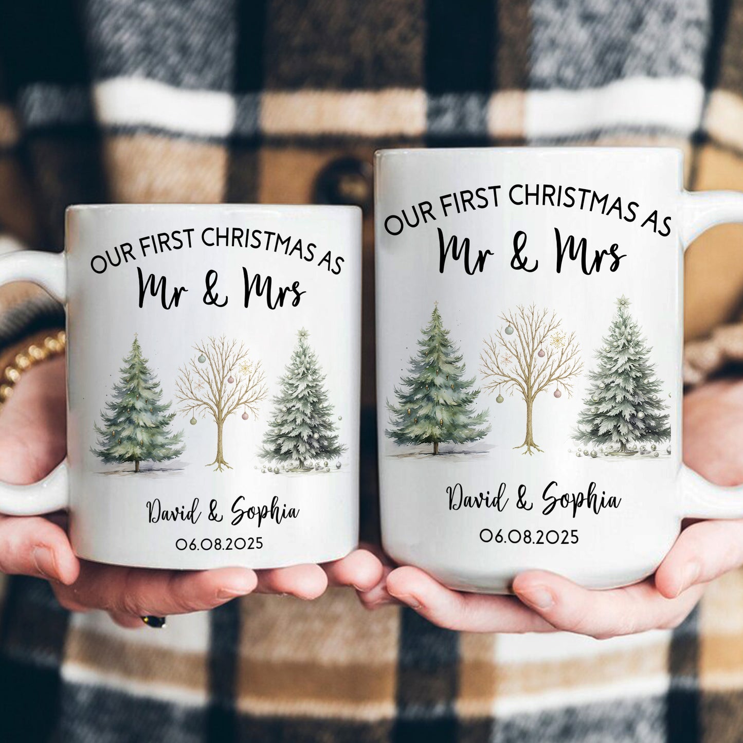 Our First Christmas As Mr & Mrs - Personalized Mug
