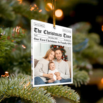 Our First Christmas As, For 1st Baby, New Parents, New Grandparents - Personalized Acrylic Photo Ornament