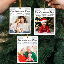 Our First Christmas As, For 1st Baby, New Parents, New Grandparents - Personalized Acrylic Photo Ornament