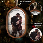 Our First Christmas Couple Christmas Ornament 2 Layers - Personalized Wooden Photo Ornament