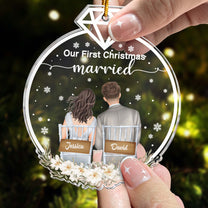 Our First Christmas Married - Personalized Acrylic Ornament