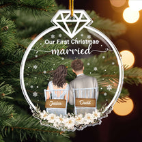 Our First Christmas Married - Personalized Acrylic Ornament