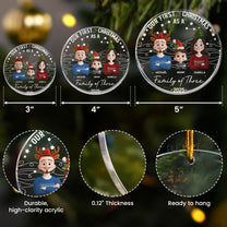 Our First Christmas 2025 - New Version - Personalized Acrylic Ornament