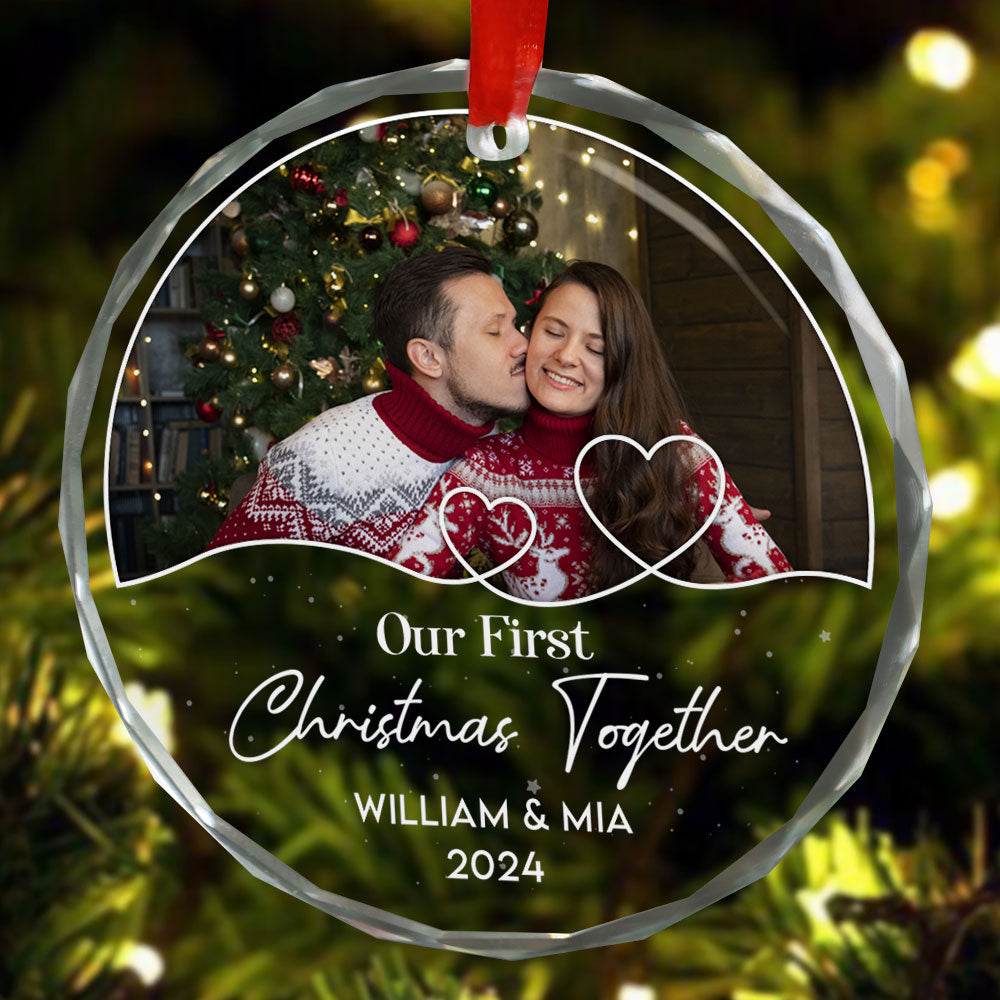 Our First Christmas - Personalized Glass Ornament