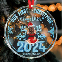 Our First Christmas Together - Personalized Glass Ornament