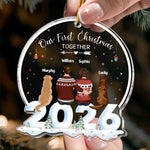 Our First Christmas Together With Dogs - Personalized Acrylic Ornament