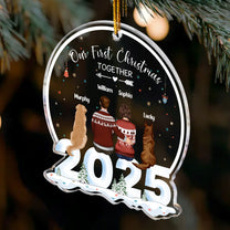 Our First Christmas Together With Dogs - Personalized Acrylic Ornament