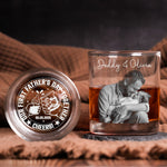 Our First Father's Day Together Cheers! - Personalized Whiskey Glass With Photo