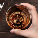 Our First Father's Day Together Cheers! - Personalized Whiskey Glass With Photo