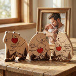Our First Father's Day Together - Daddy Bear & Baby Bear Cub - Forest Style - Personalized Puzzle