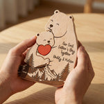 Our First Father's Day Together - Daddy Bear & Baby Bear Cub - Forest Style - Personalized Puzzle