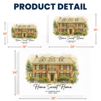 Our First Home Watercolor Art - Personalized Photo Poster