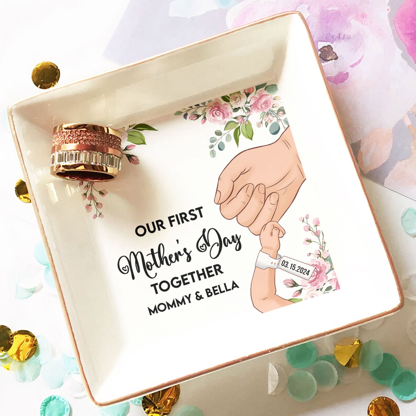 Our First Mother's Day Together - Personalized Jewelry Dish