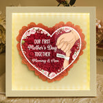 Our First Mother's Day Together - Personalized Flower Shadow Box With LED Light