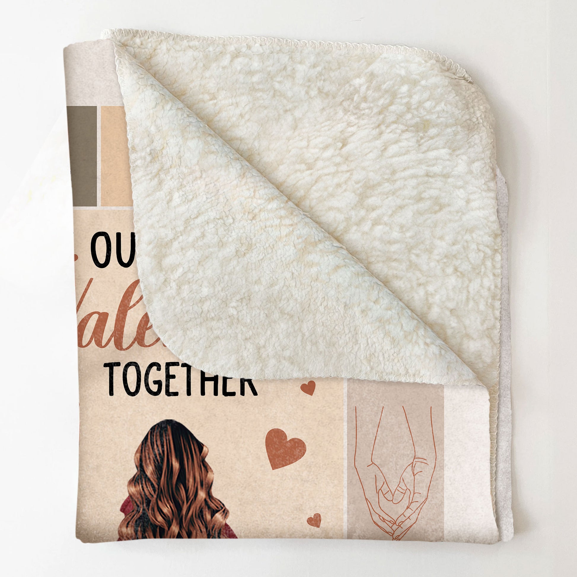 Our First Valentines Together - Personalized Blanket
