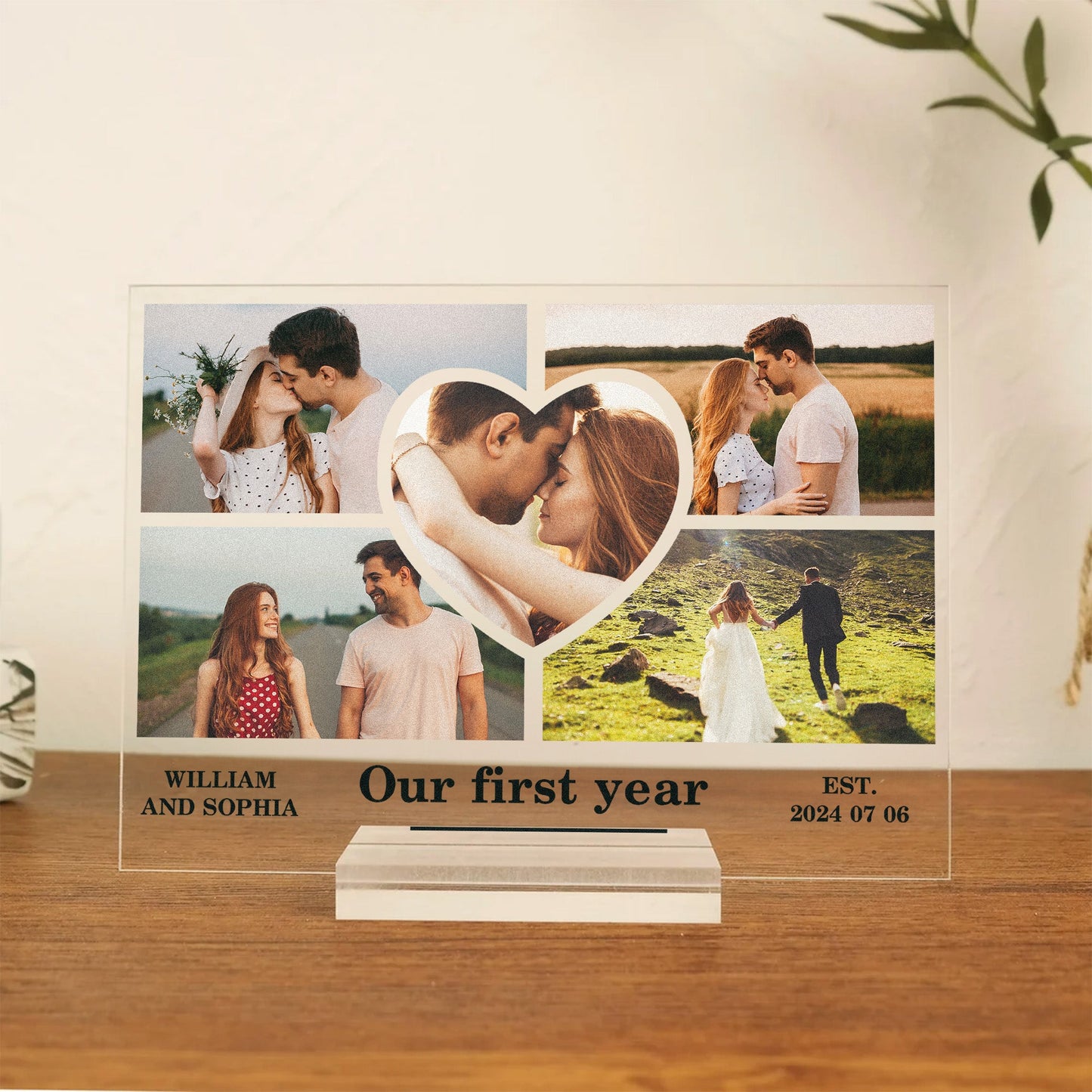 Our First Year - Personalized Acrylic Photo Plaque