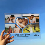 Our First Year - Personalized Acrylic Photo Plaque