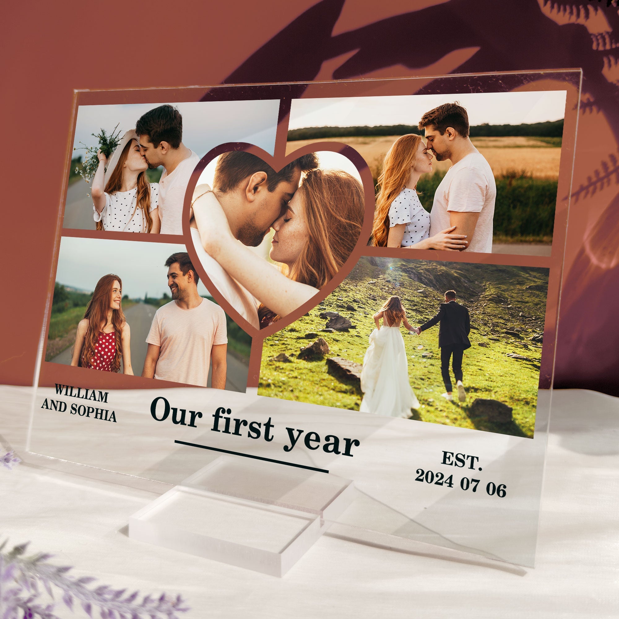 Our First Year - Personalized Acrylic Photo Plaque