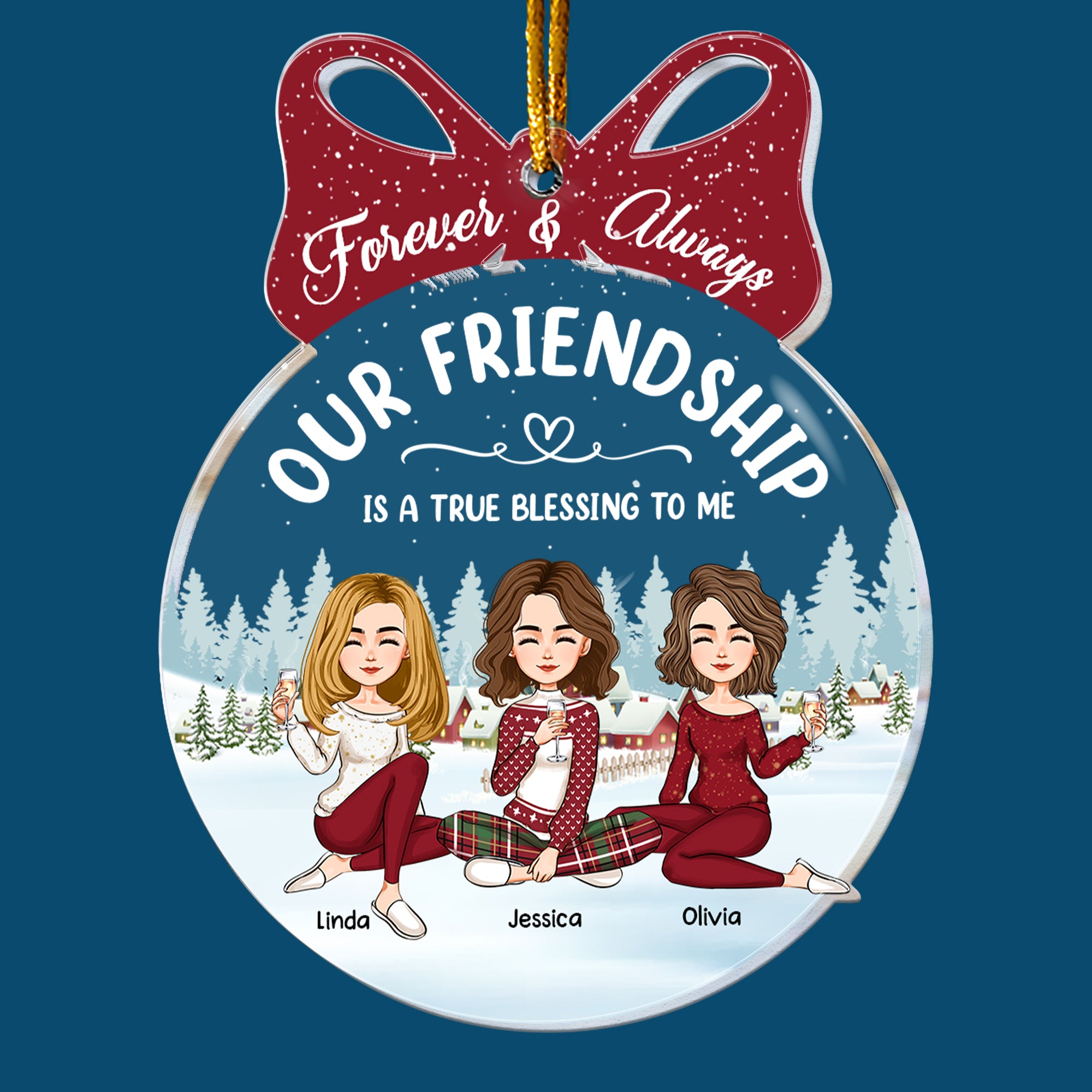 Our Friendship Is A True Blessing To Me - Personalized Acrylic Ornament