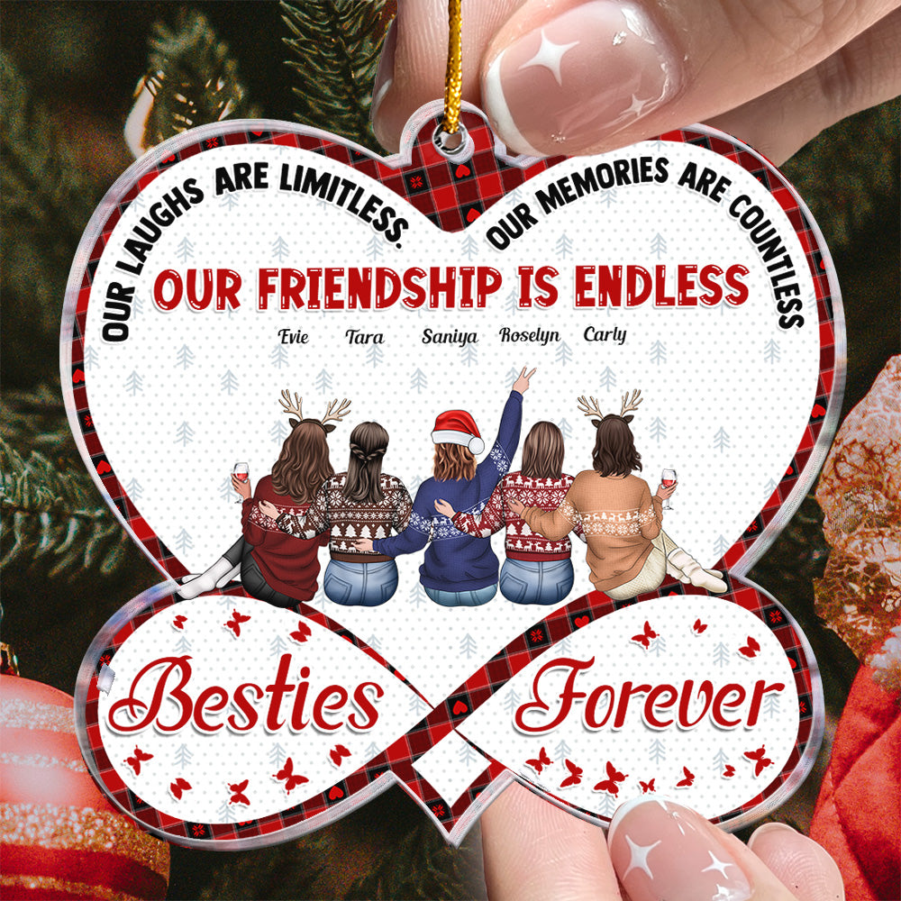 Our Friendship Is Endless Infinity Love - Personalized Acrylic Ornament