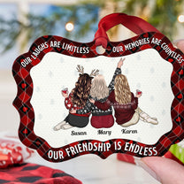 Our Friendship Is Endless - Personalized Aluminum Ornament