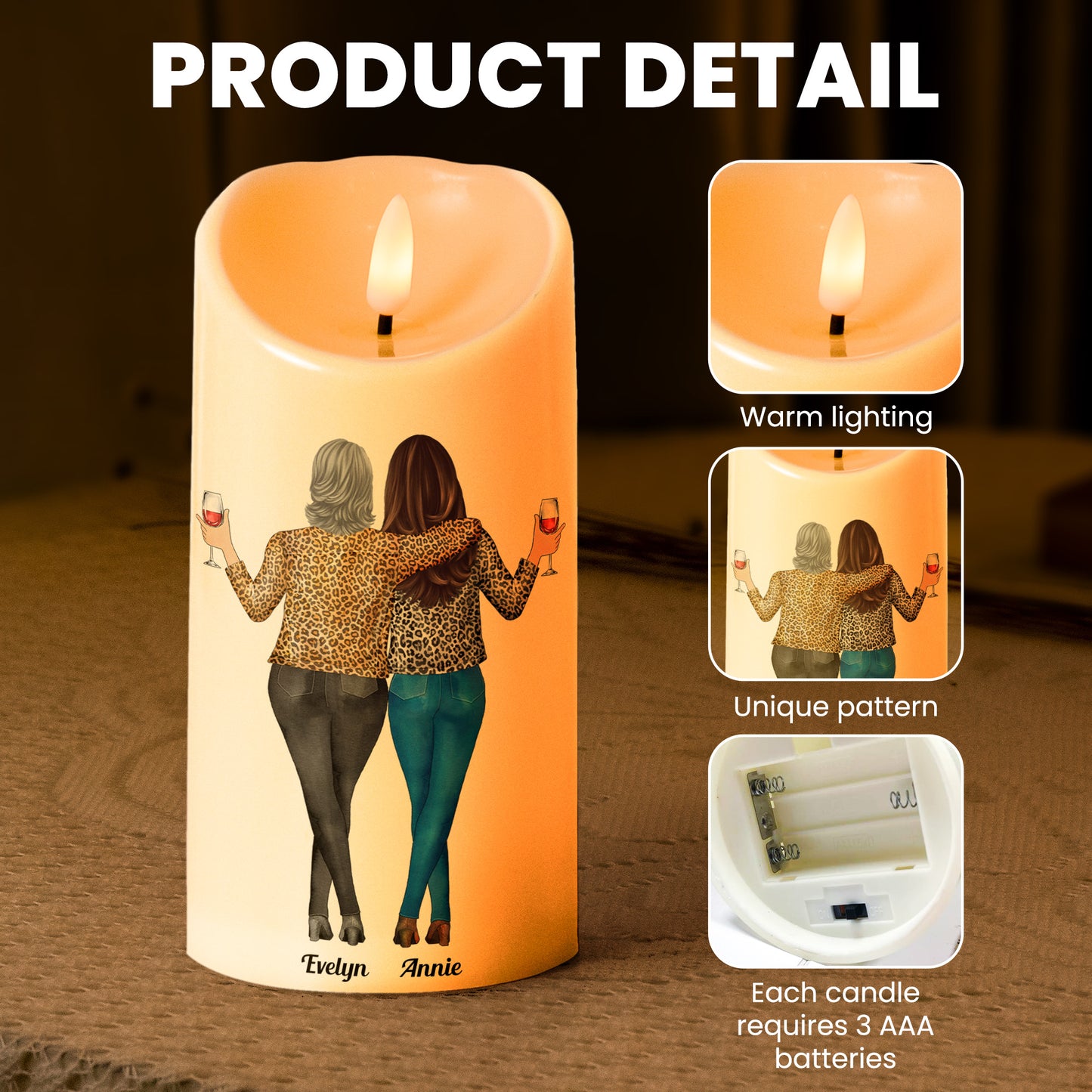 Our Friendship Is Like This Candle - Personalized LED Candle