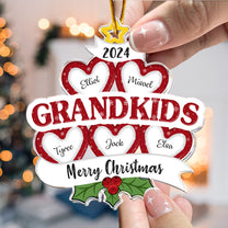 Our Grandkids Christmas Tree Shaped - Personalized Acrylic Ornament