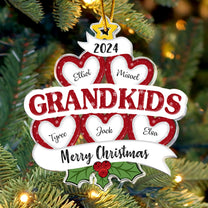 Our Grandkids Christmas Tree Shaped - Personalized Acrylic Ornament