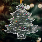Our Grandkids Tree With Names - Personalized Acrylic Ornament - Gift For Grandma