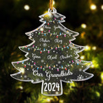 Our Grandkids Tree With Names - Personalized Acrylic Ornament - Gift For Grandma