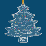 Our Grandkids Tree With Names - Personalized Acrylic Ornament - Gift For Grandma