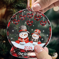 Our Grandkids Custom Name Hearts - Personalized Acrylic Ornament