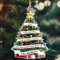 Our Grandkids Names On The Christmas Tree - Personalized Acrylic Ornament