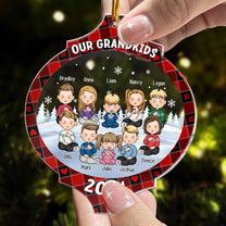 Our Grandkids - Personalized Acrylic Ornament - Bauble Shaped