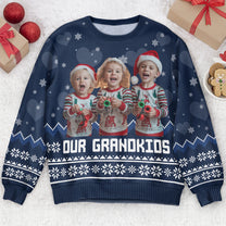 Our Grandkids - Personalized Photo Ugly Sweater